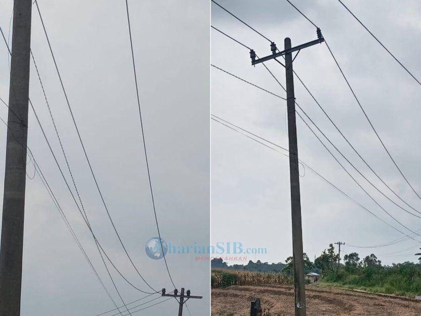Tiang Listrik PLN di Simalungun Jadi Penyangga Kabel Internet, Warga Keluhkan Tampilan Kumuh