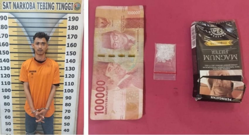 Polres Tebingtinggi Ringkus Pengedar Sabu di Kelurahan Lalang