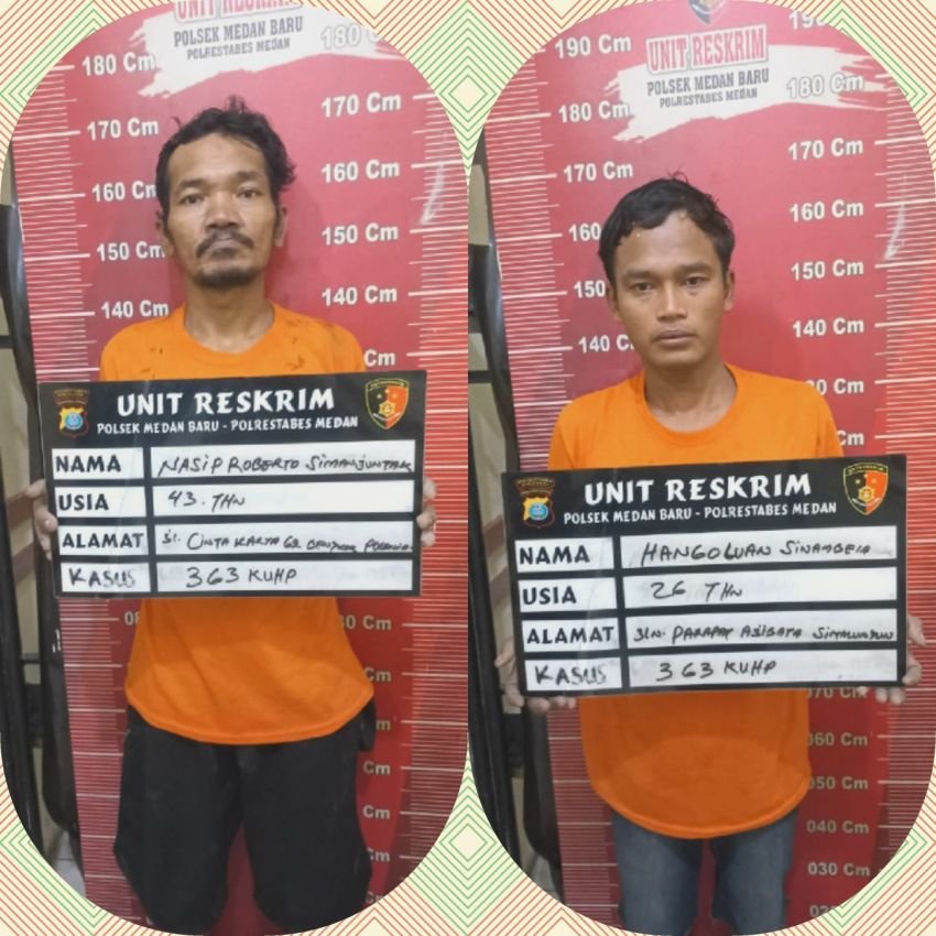 Nekat Curi Panel Lampu Merah di Simpang Sudirman, 2 "Rayap Besi" Diciduk Polsek Medan Baru